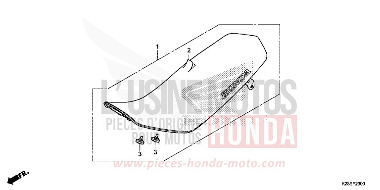 SIEGE de CRF125F "Petites Roues" EXTREME RED (R292) de 2022